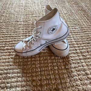Converse‎ Classic White High-Tops Platform Sneakers